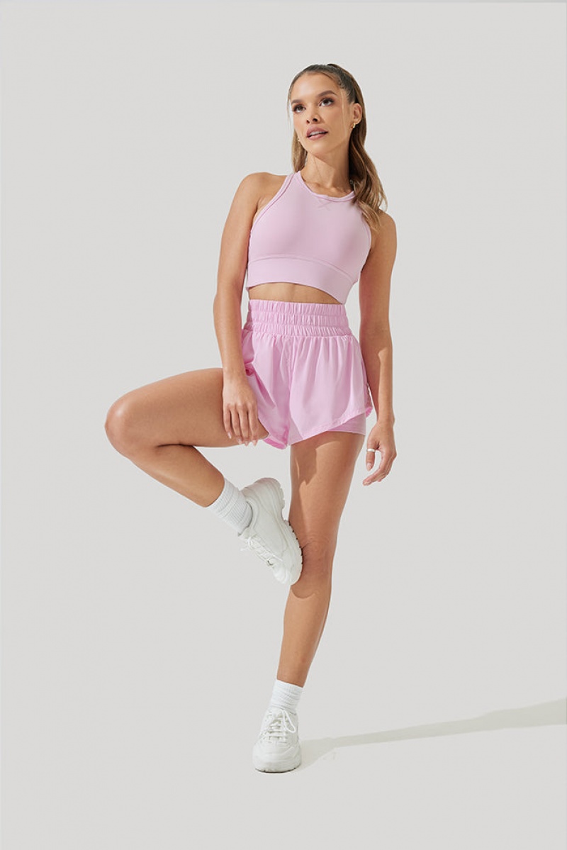 POPFLEX High Waisted Supershort™ Bubblegum | 872-HAVDJZ