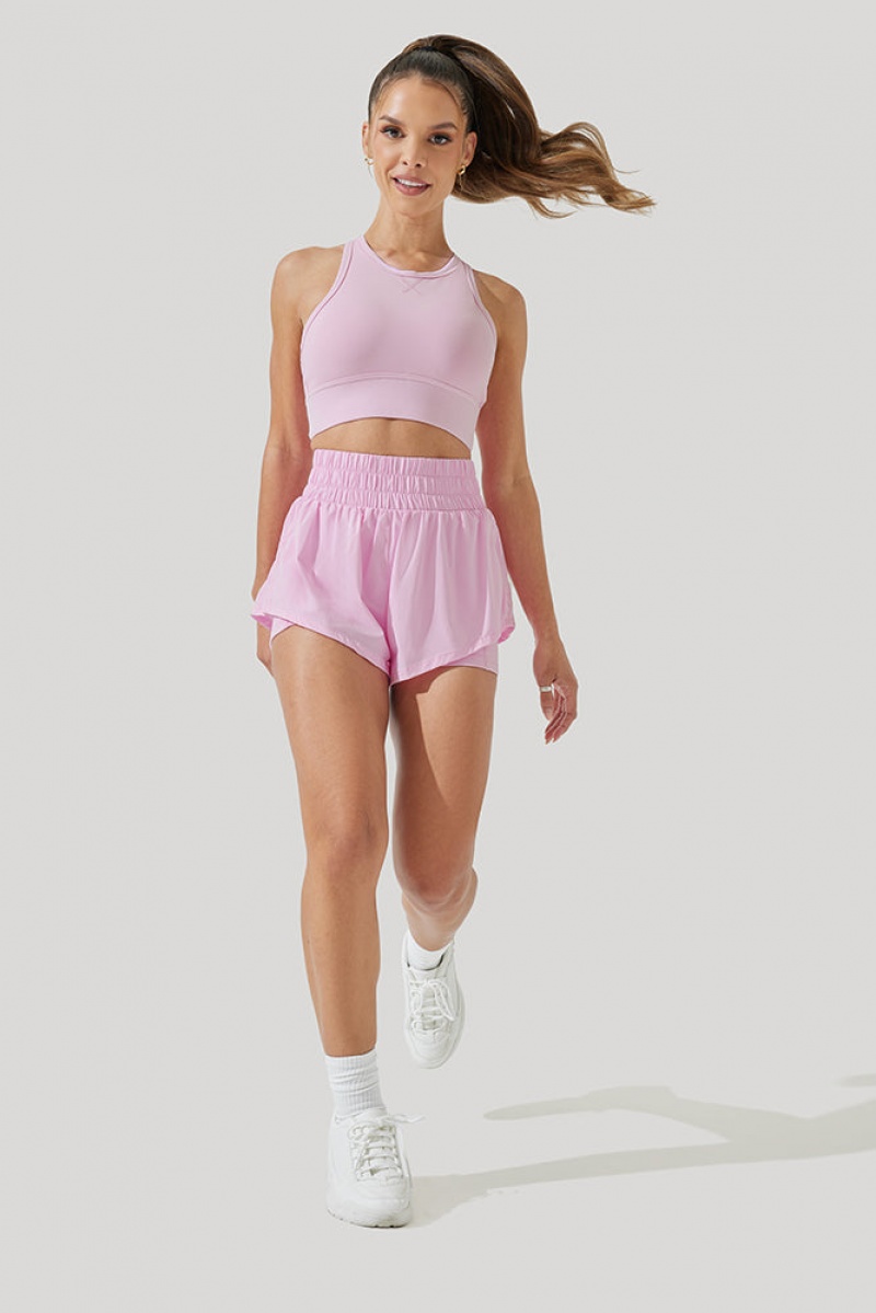 POPFLEX High Waisted Supershort™ Bubblegum | 872-HAVDJZ