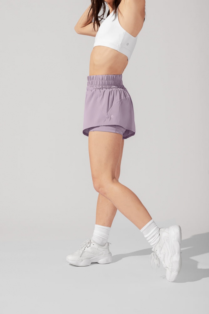 POPFLEX High Waisted Supershort™ Dusty Mauve | 946-XMOZFD