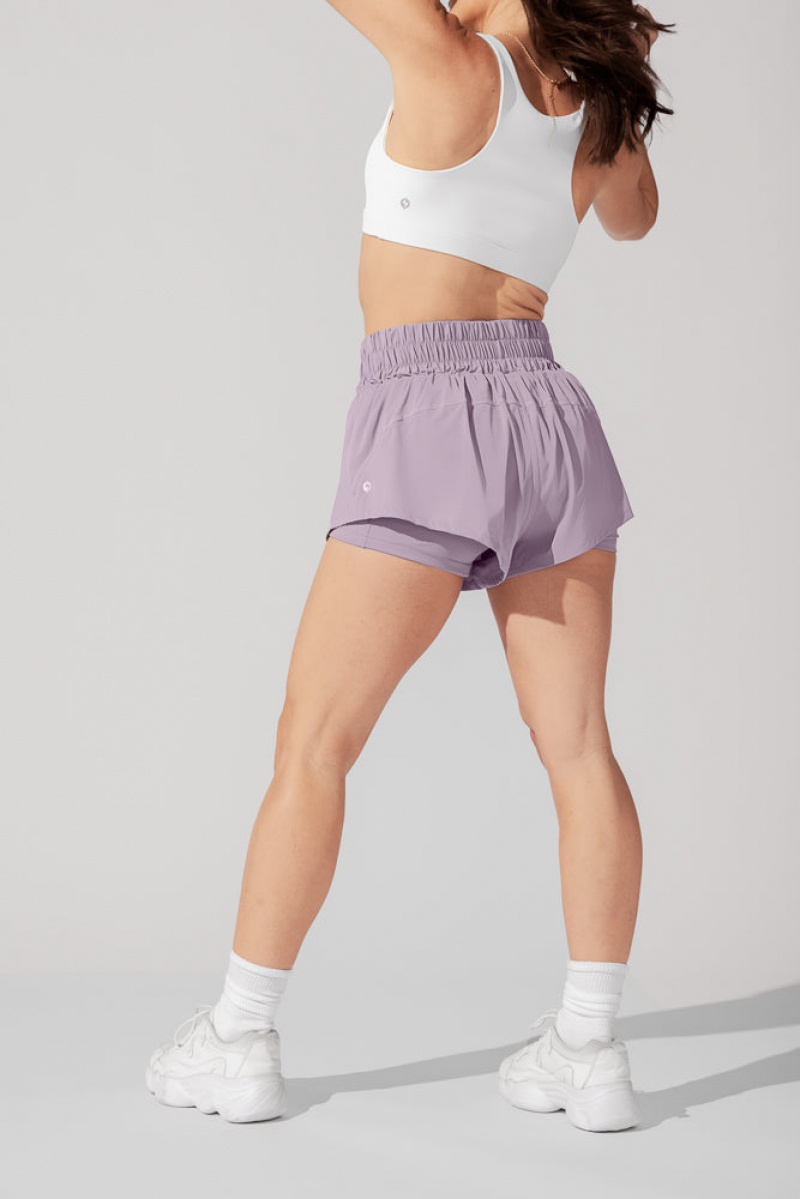 POPFLEX High Waisted Supershort™ Dusty Mauve | 946-XMOZFD