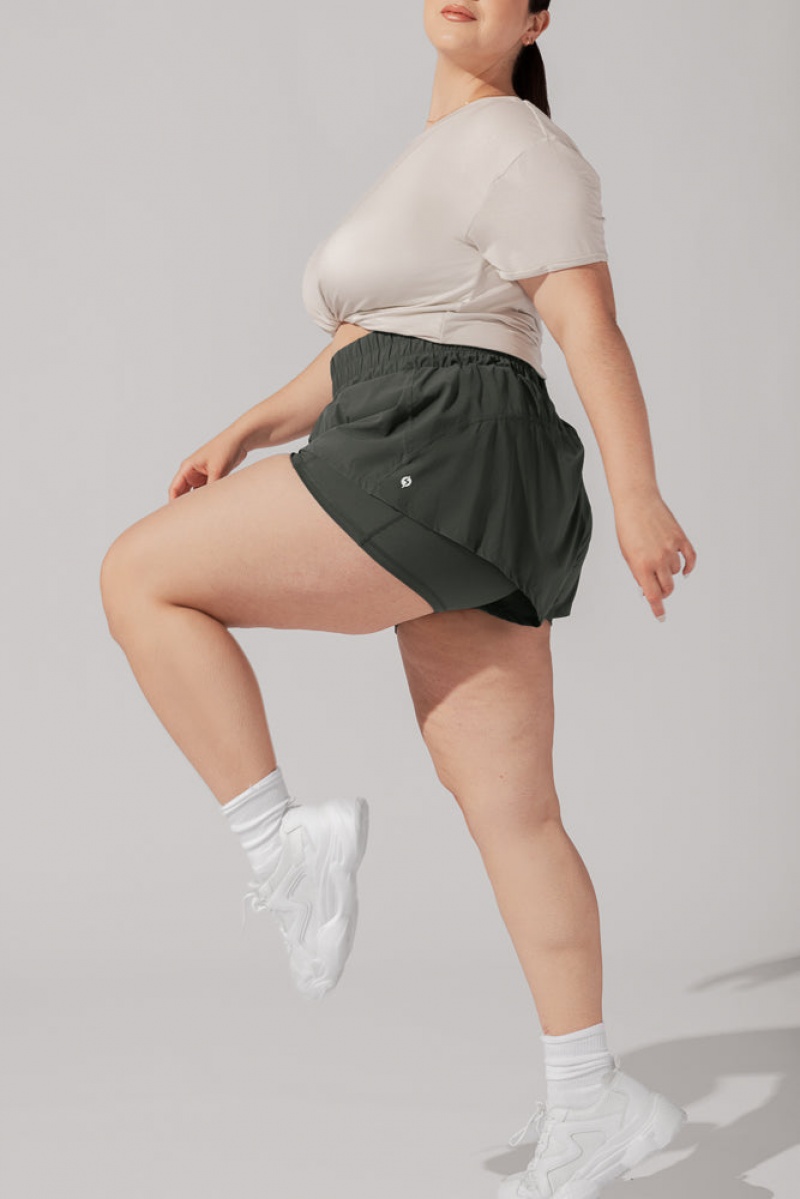 POPFLEX High Waisted Supershort™ Forestwood | 216-IWXSHV