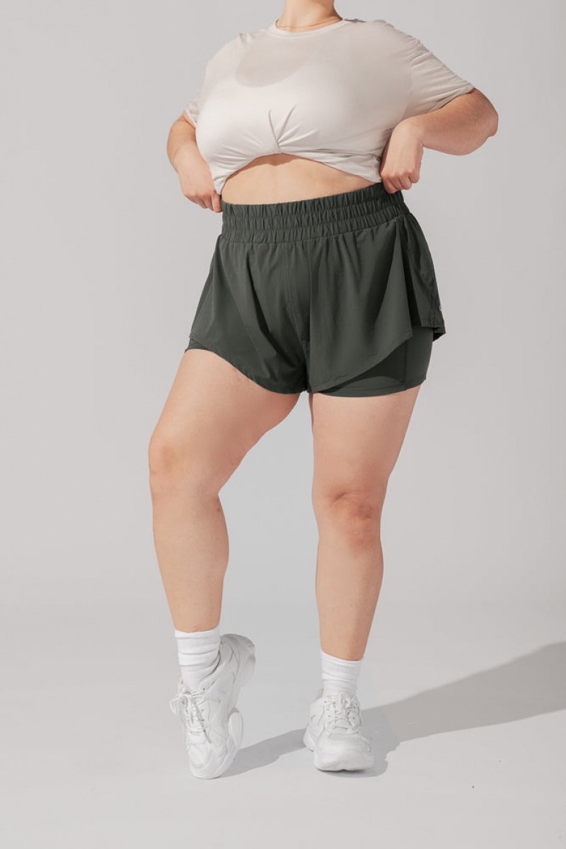 POPFLEX High Waisted Supershort™ Forestwood | 216-IWXSHV