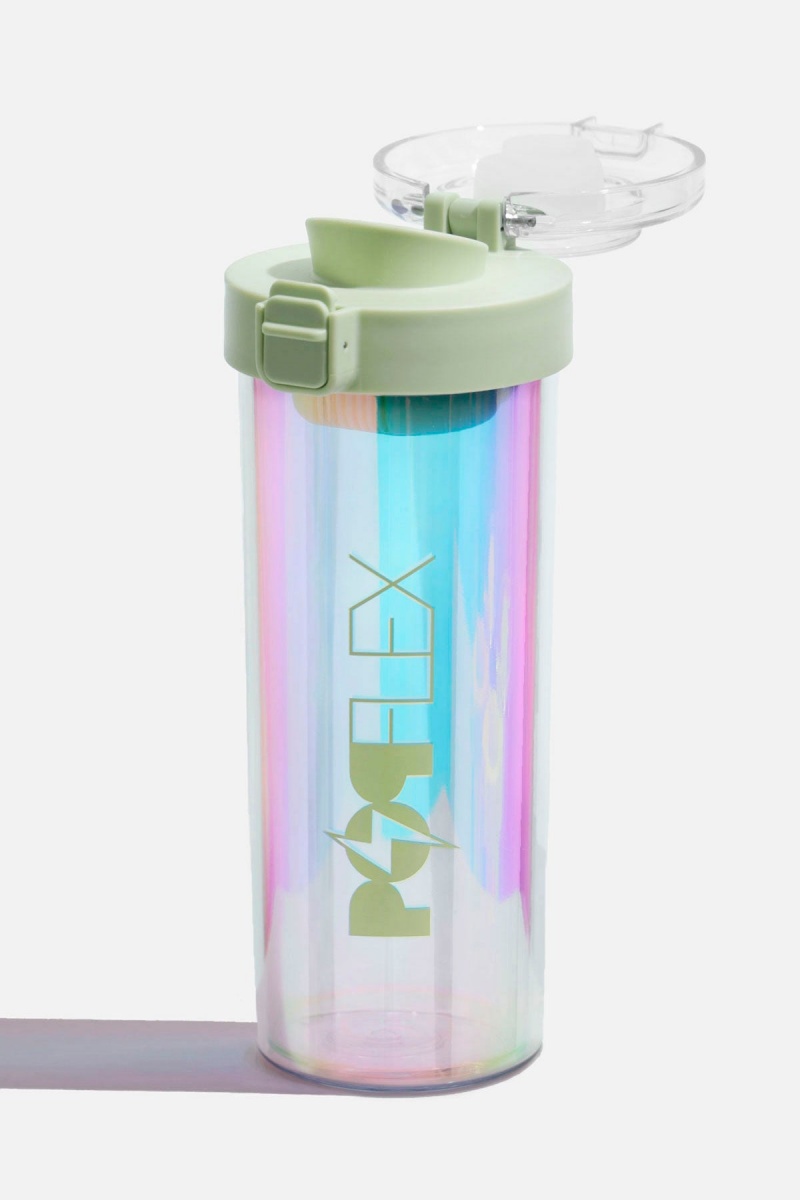 POPFLEX Iridescent Shaker Bottle Light Green | 823-VKZQSU