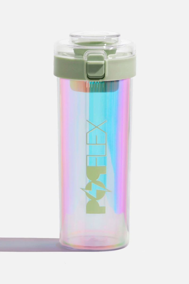 POPFLEX Iridescent Shaker Bottle Light Green | 823-VKZQSU