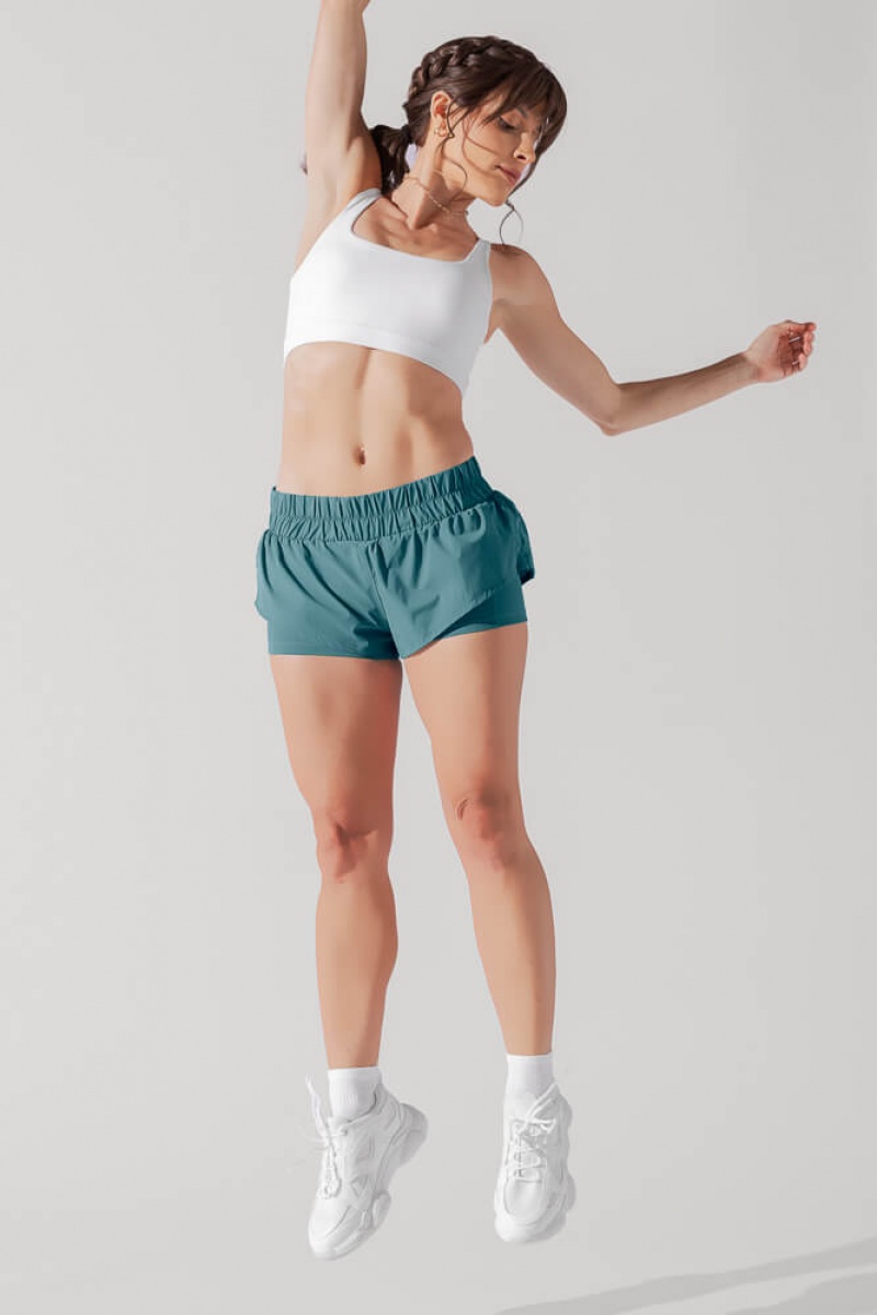 POPFLEX Low Rise Supershort™ Arctic Teal | 064-ZKOAJV