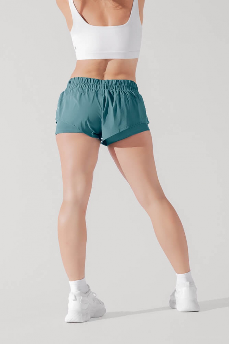 POPFLEX Low Rise Supershort™ Arctic Teal | 064-ZKOAJV