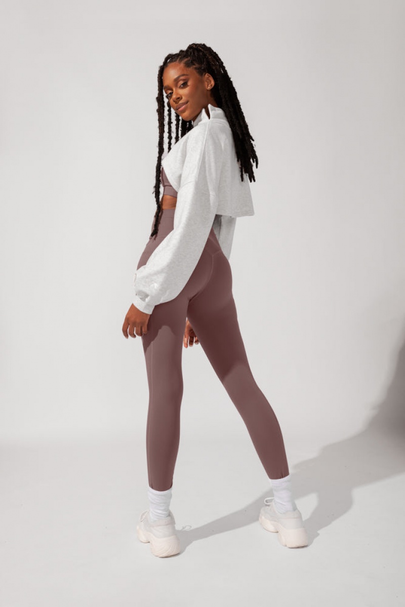 POPFLEX Mockneck Shruggie Daylight Heather Grey | 789-NEMDWQ