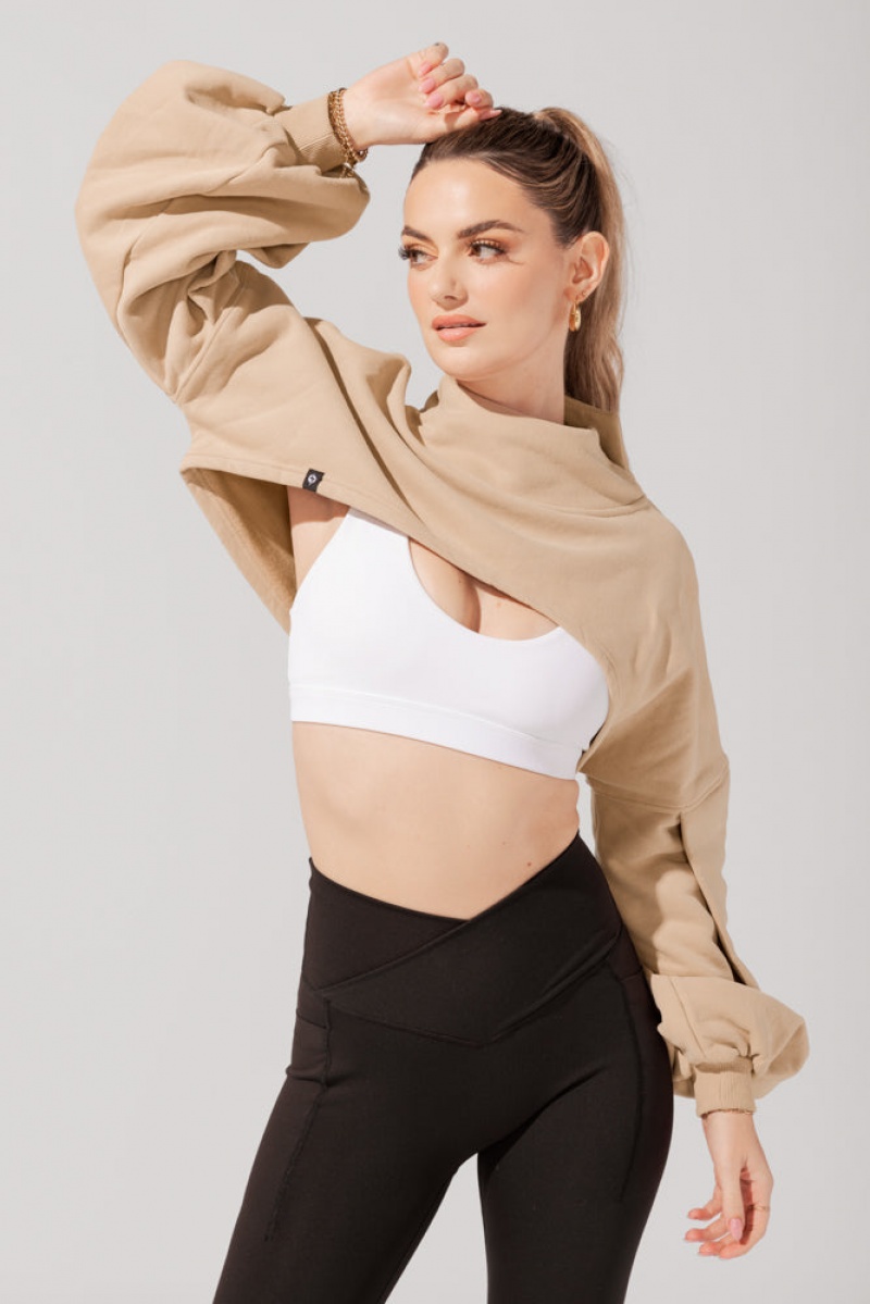 POPFLEX Mockneck Shruggie Taupe | 860-SRTLUJ