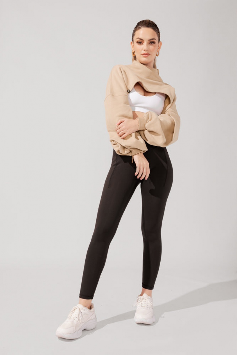 POPFLEX Mockneck Shruggie Taupe | 860-SRTLUJ