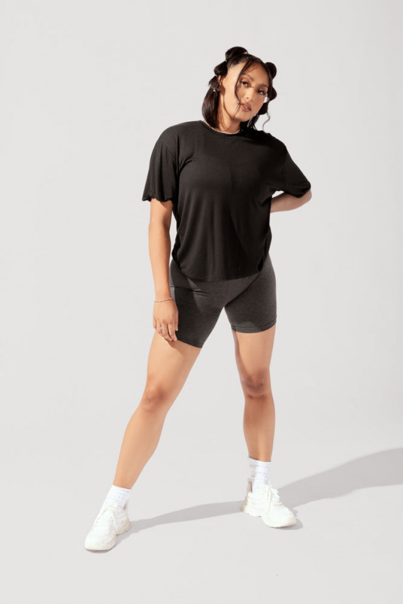 POPFLEX Perfect Boyfriend Tee Black | 016-JYTIZW