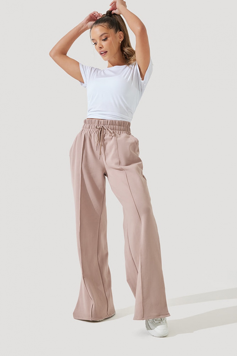 POPFLEX Perfect Plane Pants Soft Beige | 743-MSXGHZ