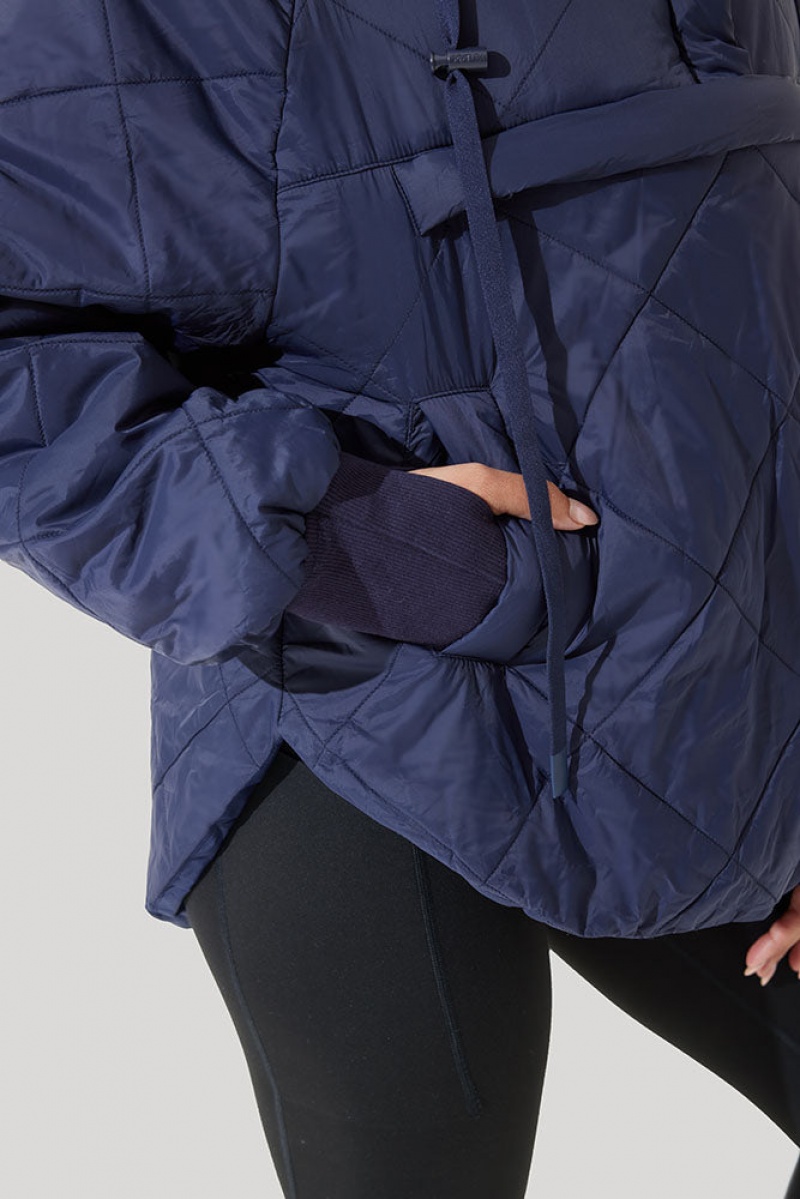 POPFLEX Pillow Packable Puffer Jacket Peacoat Navy | 539-NWTAPM