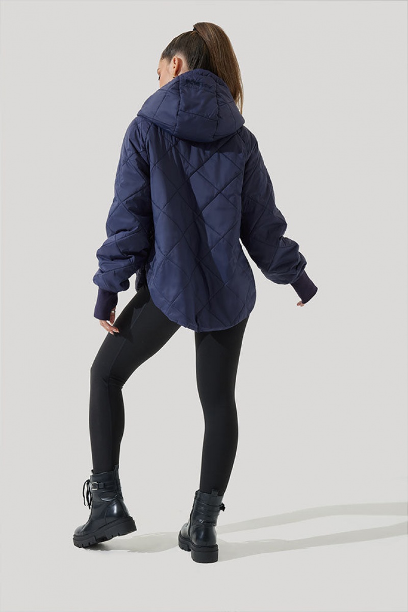 POPFLEX Pillow Packable Puffer Jacket Peacoat Navy | 539-NWTAPM