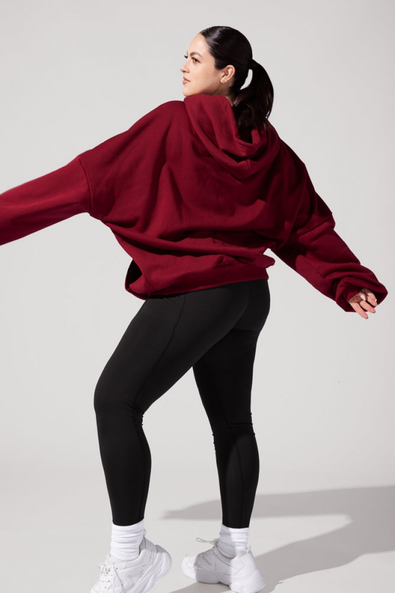 POPFLEX Pullover Cloud Hoodie Crimson | 438-CFADHY