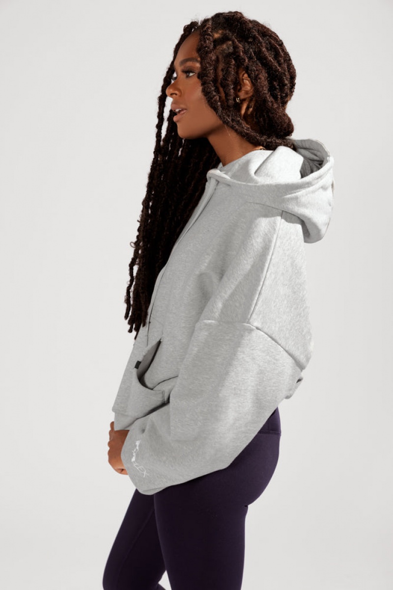 POPFLEX Pullover Cloud Hoodie Heather Grey | 634-CHNVTS