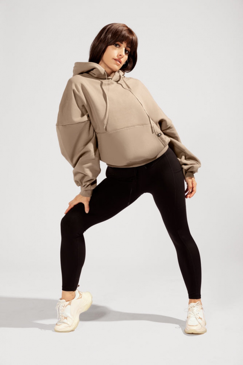 POPFLEX Pullover Cloud Hoodie Milk Tea | 734-OIFUDM