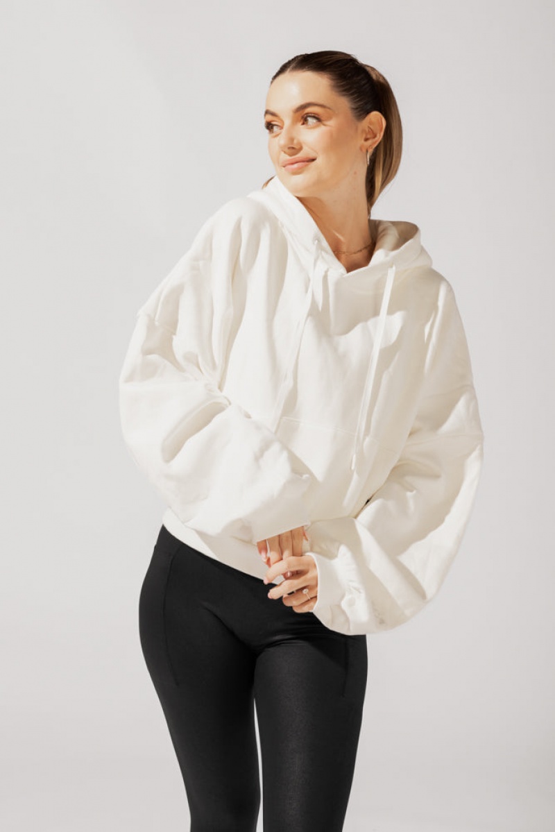 POPFLEX Pullover Cloud Hoodie White | 135-BKSELM