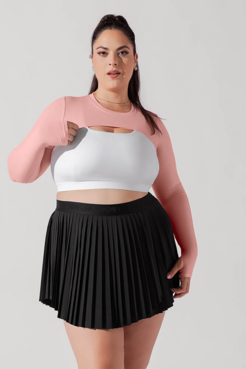 POPFLEX Relevé Ribbed Shrug Powder Pink | 829-AZOKVC