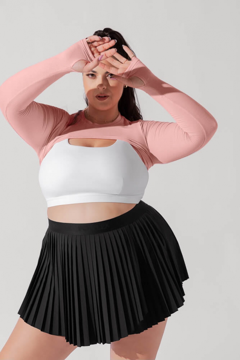 POPFLEX Relevé Ribbed Shrug Powder Pink | 829-AZOKVC