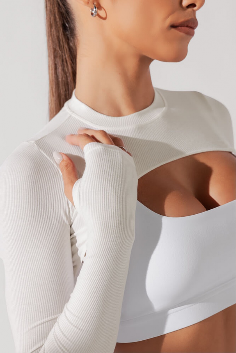 POPFLEX Relevé Ribbed Shrug Sugar | 519-NFMDCT