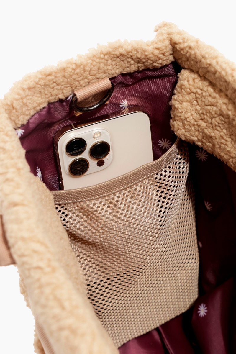 POPFLEX Sherpa Sloane Tote Brown Bear | 871-DXFNSB