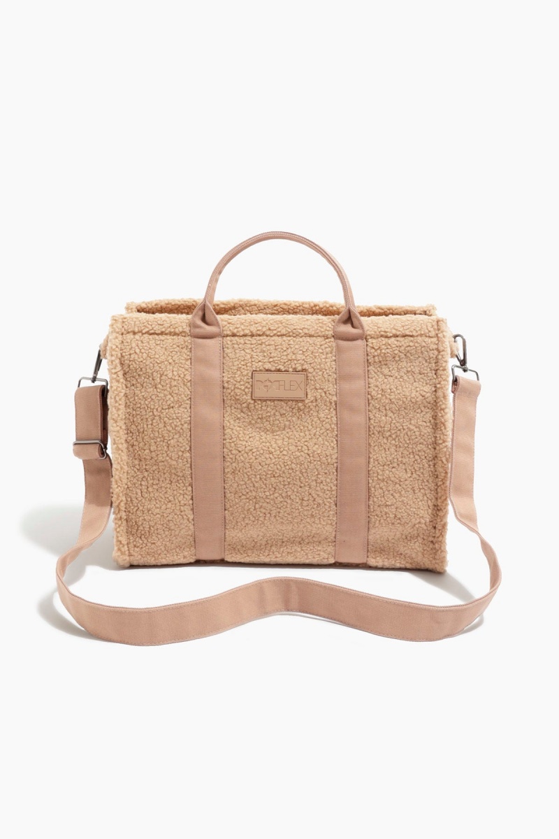 POPFLEX Sherpa Sloane Tote Brown Bear | 871-DXFNSB