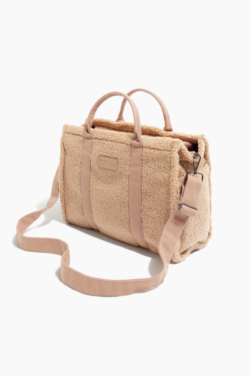 POPFLEX Sherpa Sloane Tote Brown Bear | 871-DXFNSB