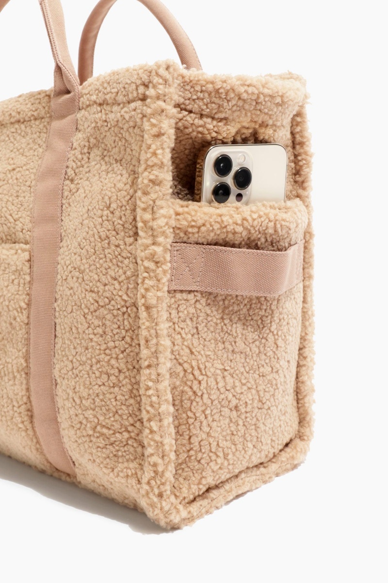 POPFLEX Sherpa Sloane Tote Brown Bear | 871-DXFNSB