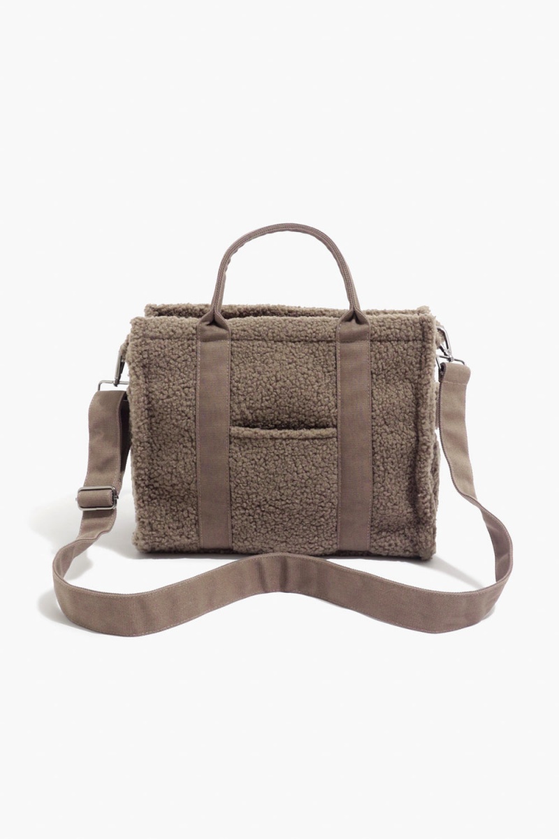 POPFLEX Small Sherpa Sloane Tote Warm Ash | 856-XBHECZ