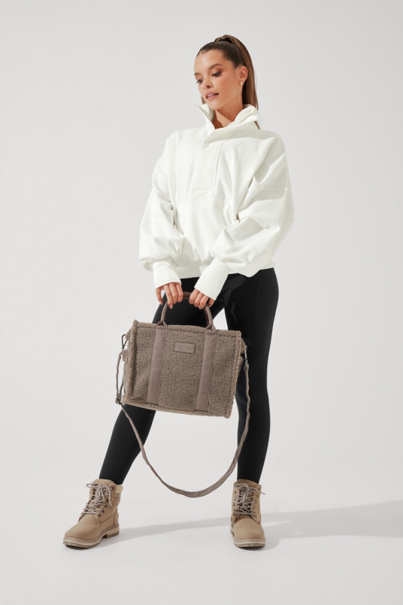 POPFLEX Small Sherpa Sloane Tote Warm Ash | 856-XBHECZ