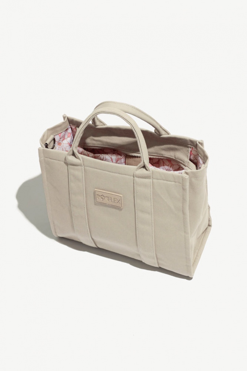 POPFLEX Small Sloane Tote Taupe | 472-SKLGCI