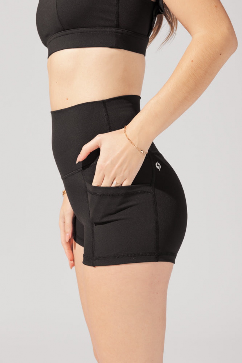 POPFLEX Supersculpt Booty Short (Soft Touch) Black | 549-EUCBTJ