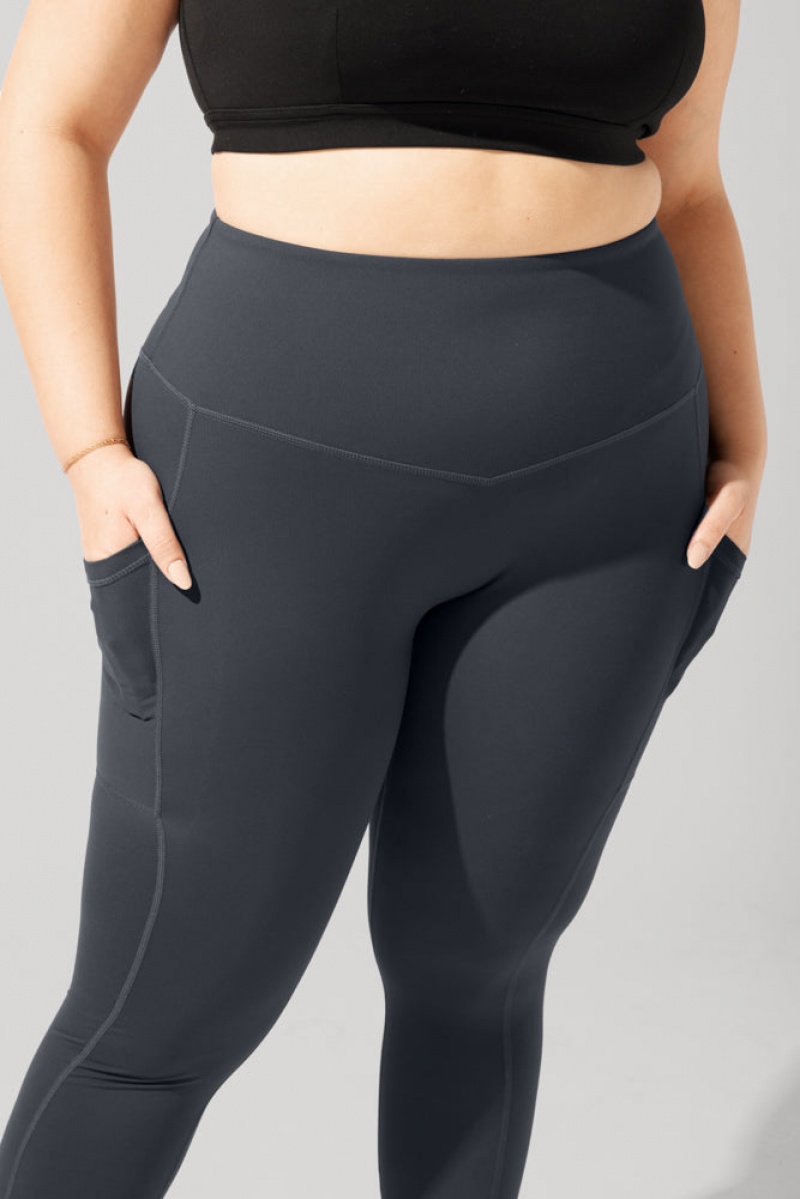 POPFLEX Supersculpt™ Leggings with Pockets (Soft Touch) Smoky Grey | 917-NPJXIG