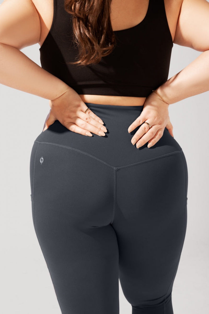 POPFLEX Supersculpt™ Leggings with Pockets (Soft Touch) Smoky Grey | 917-NPJXIG