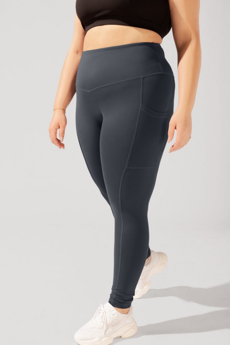 POPFLEX Supersculpt™ Leggings with Pockets (Soft Touch) Smoky Grey | 917-NPJXIG