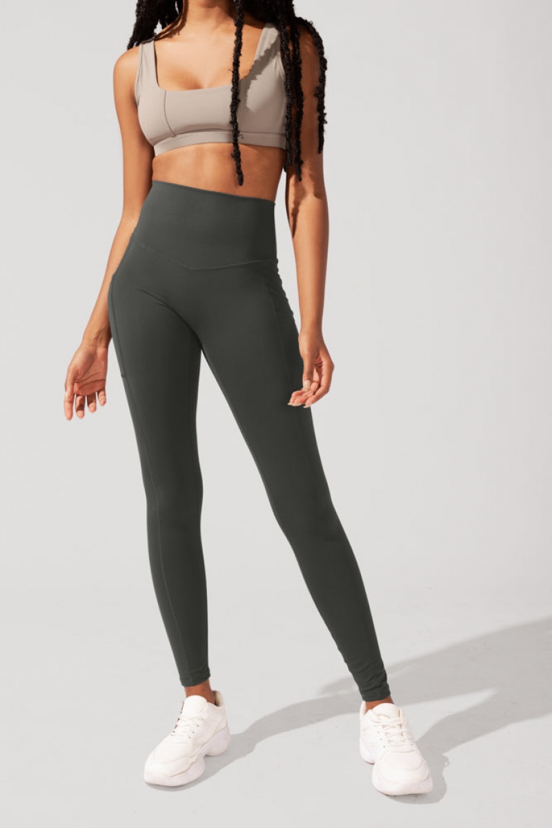 POPFLEX Supersculpt™ Leggings with Pockets (Soft Touch) Forestwood | 302-NPFEJY