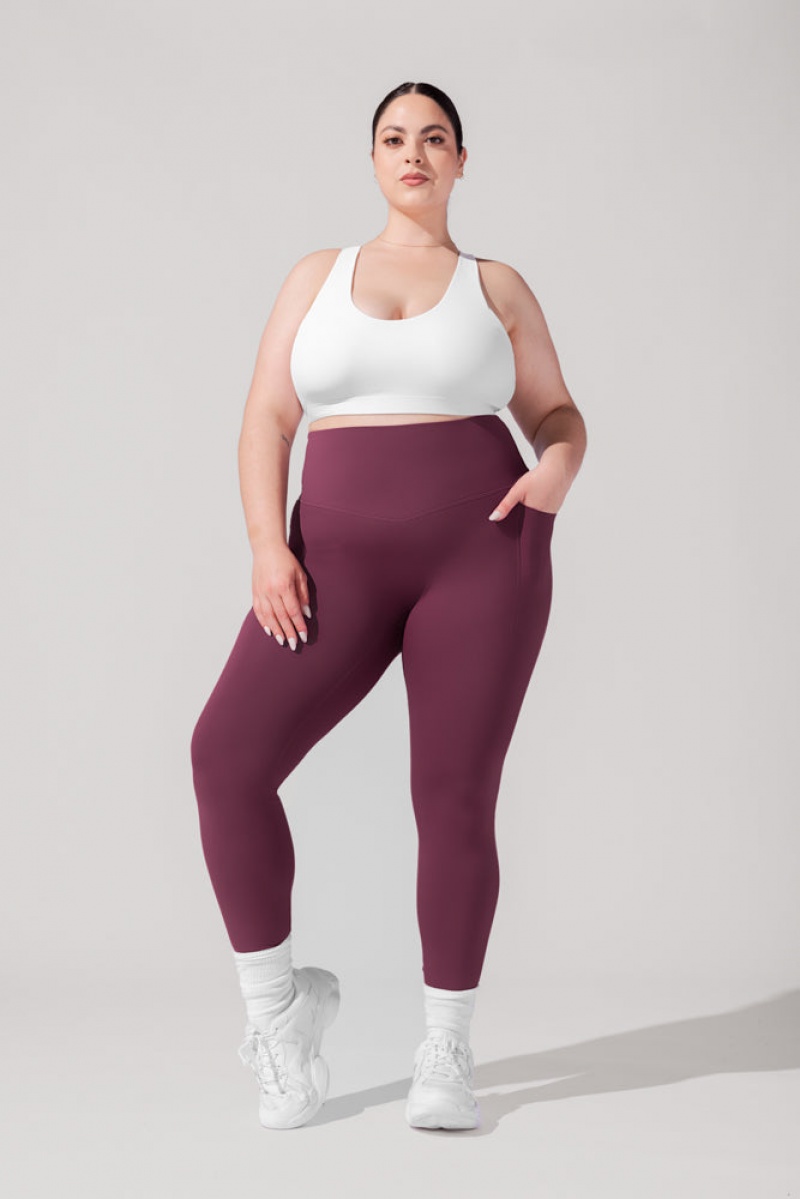 POPFLEX Supersculpt™ Leggings with Pockets (Pet Hair Resistant) Plum | 786-YGCTWI