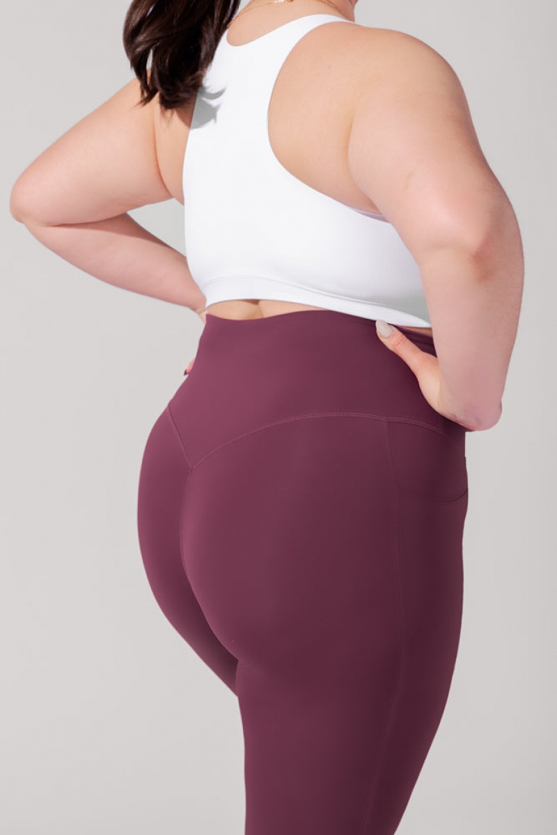 POPFLEX Supersculpt™ Leggings with Pockets (Pet Hair Resistant) Plum | 786-YGCTWI