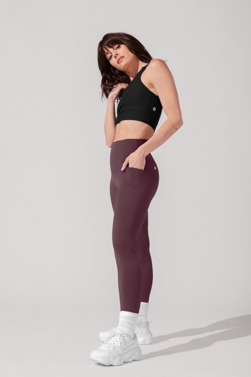 POPFLEX Supersculpt™ Leggings with Pockets (Pet Hair Resistant) Pecan | 021-EKCTOR