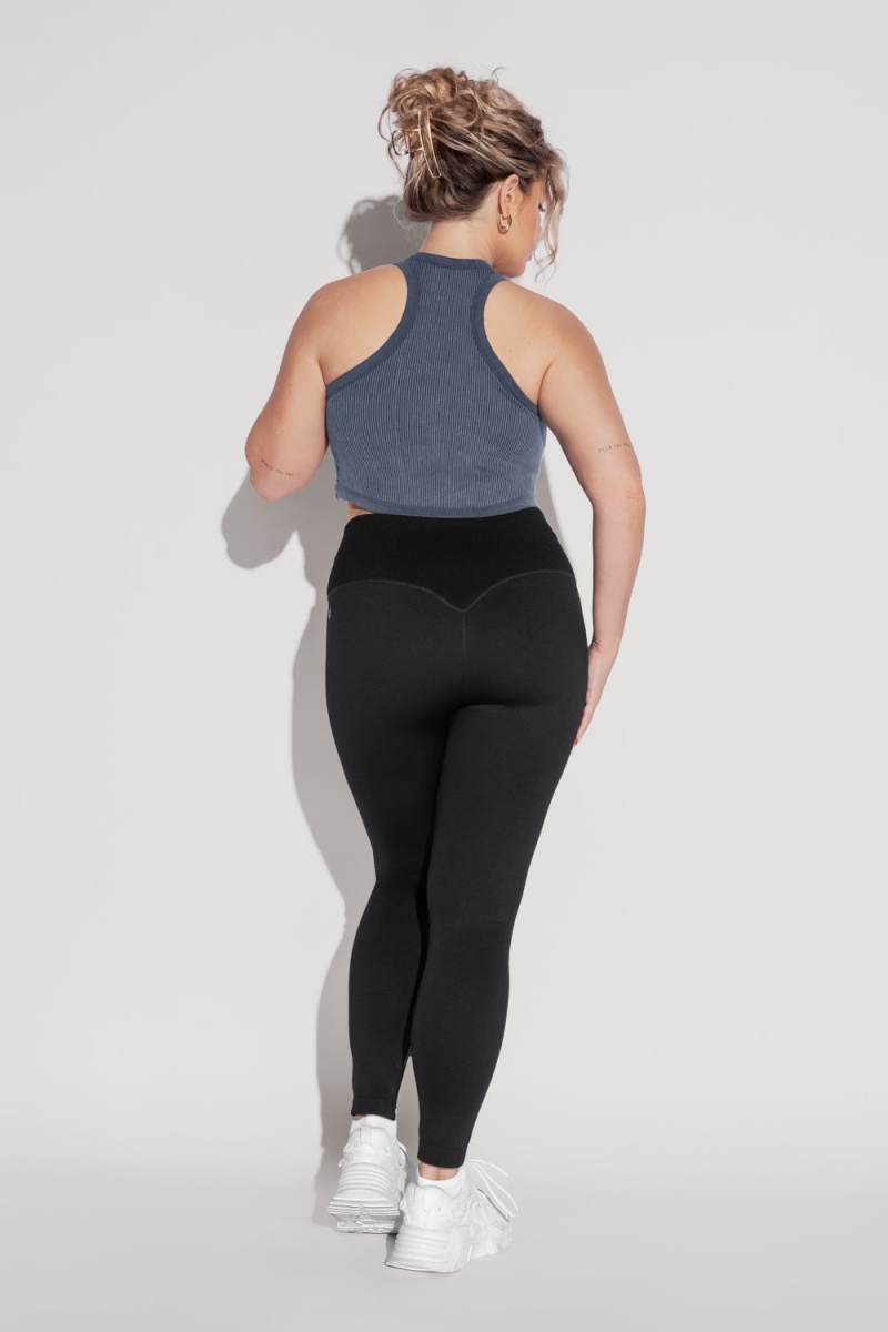 POPFLEX Supersculpt™ Seamless Leggings Black | 071-QWMYXO