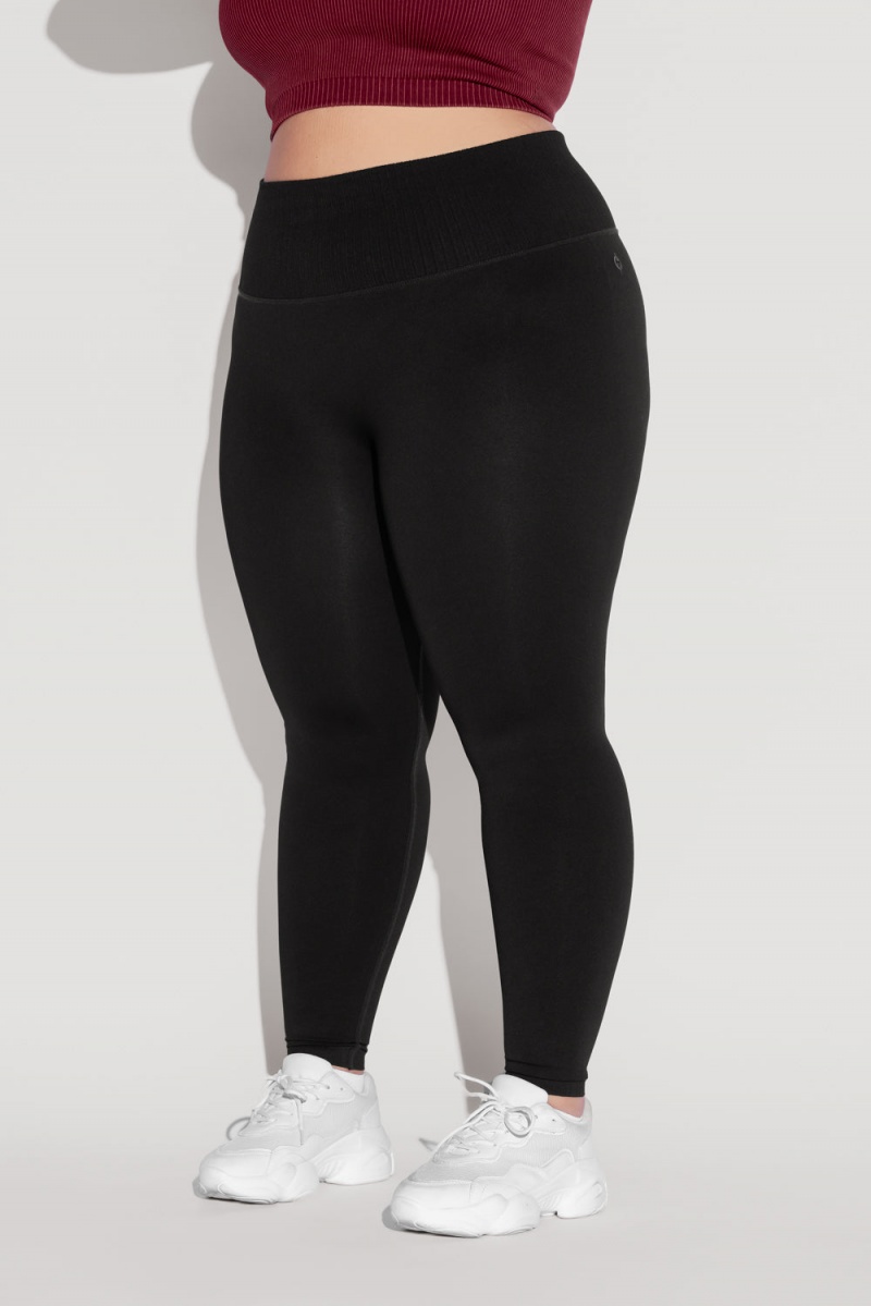 POPFLEX Supersculpt™ Seamless Leggings Black | 071-QWMYXO