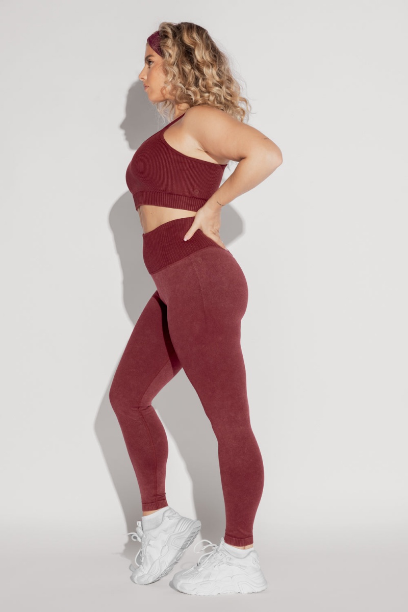 POPFLEX Supersculpt™ Seamless Leggings Garnet | 890-TXJPZQ