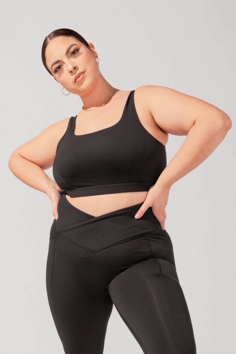 POPFLEX Tone Bra Black | 951-UAPYHF