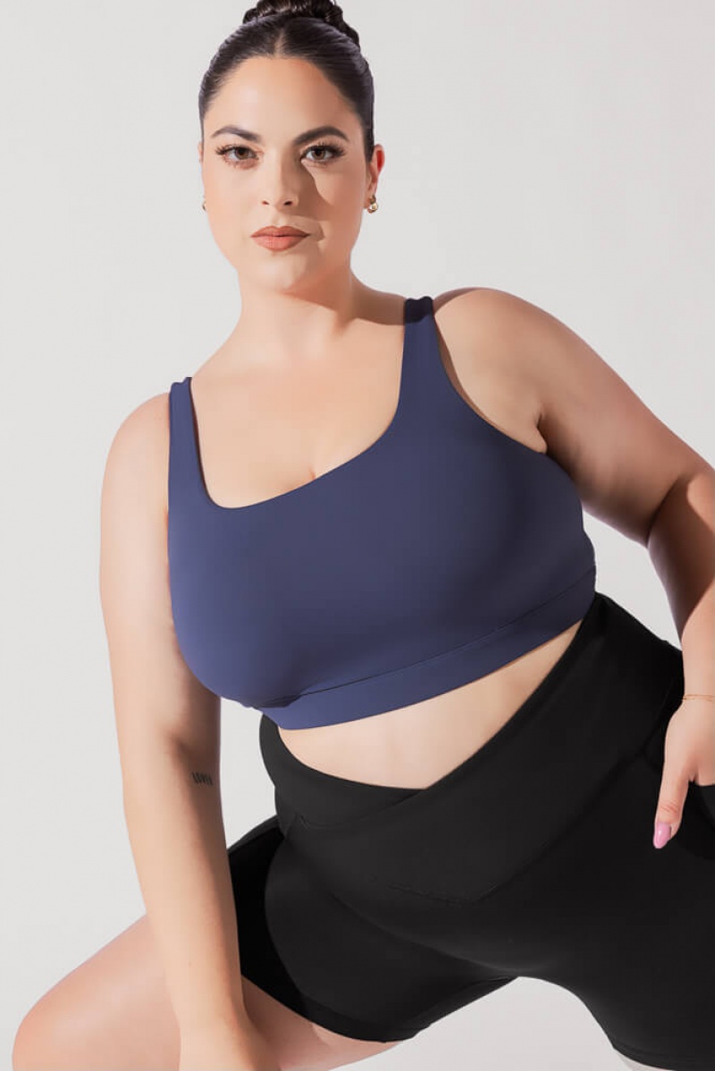 POPFLEX Tone Bra Navy | 186-KFJYOV