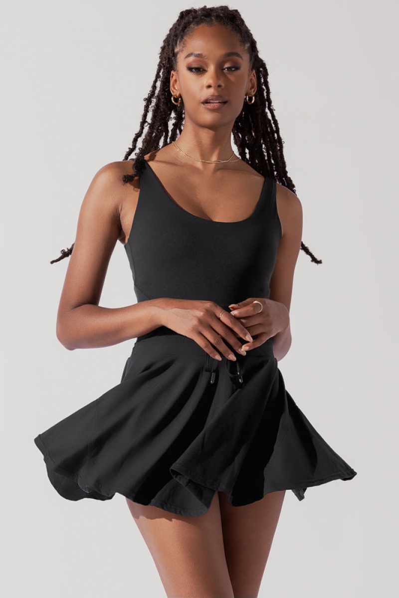 POPFLEX Twirl Dress Black | 395-WLTPED