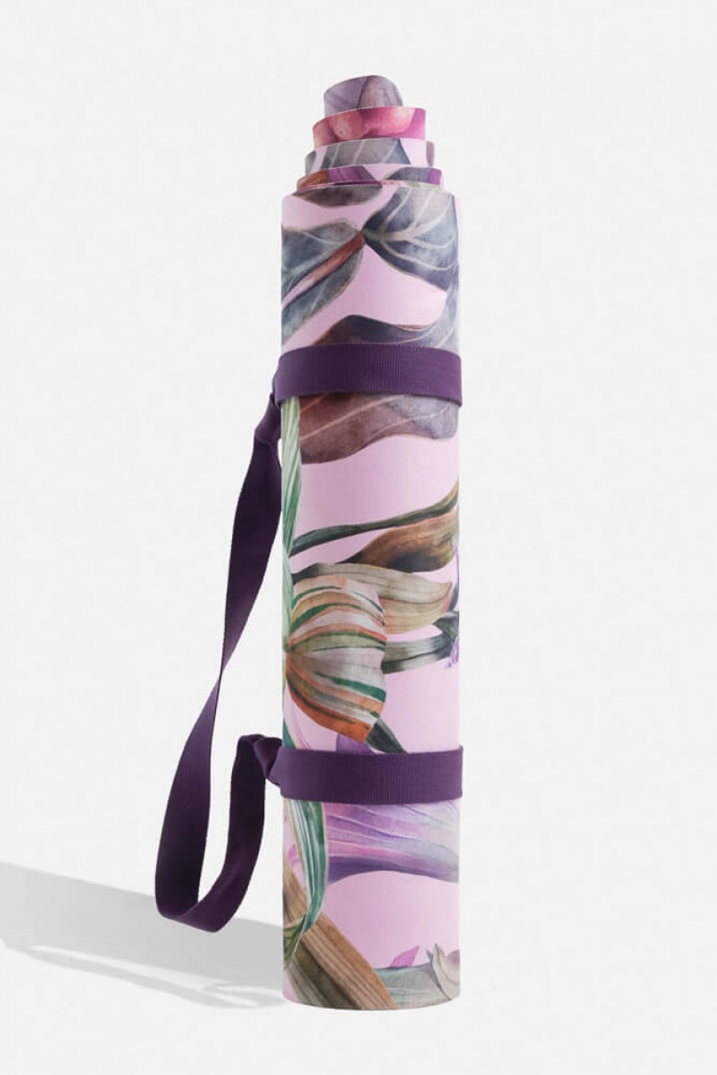 POPFLEX Vegan Suede Yoga Mat Lavender Rainforest | 710-NSOQLI